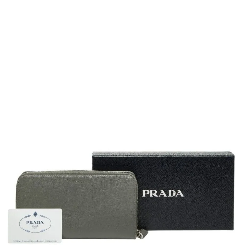 Prada Saffiano Zip Long Wallet